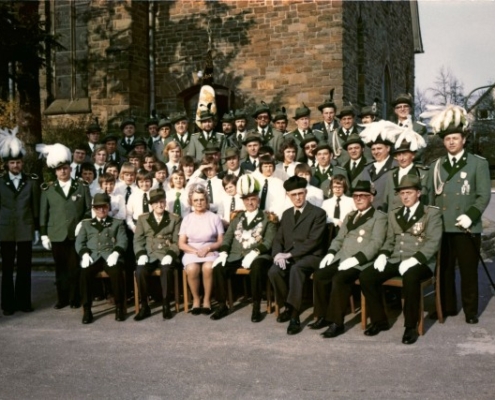 50-jähriges Jubiläum 1974. König Peter Kirch, Präses Hermann Thol