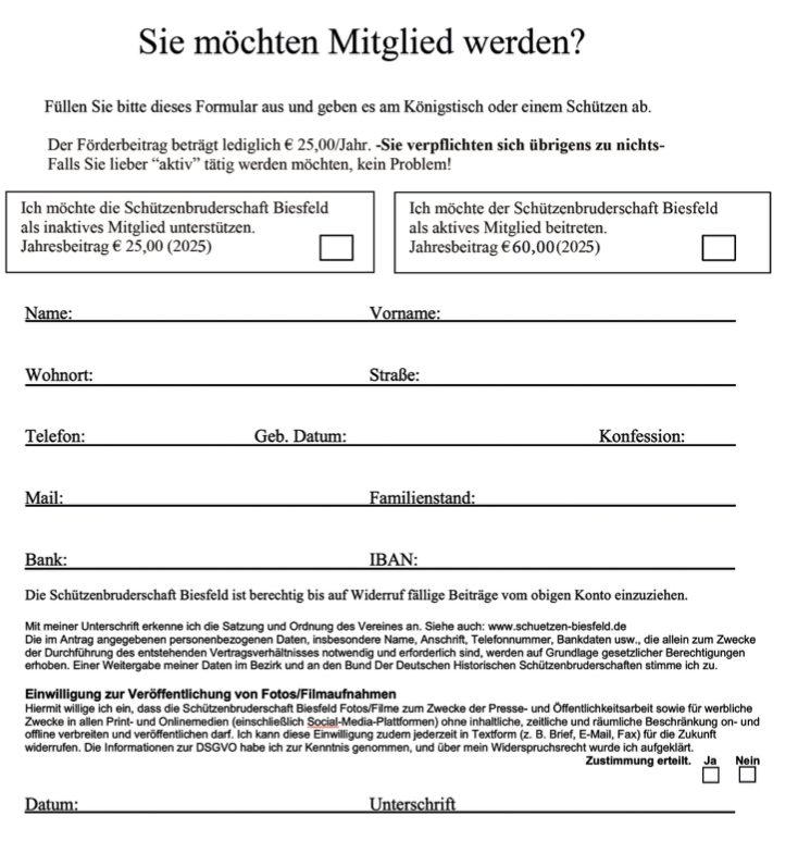 Mitgliedsantrag 2025